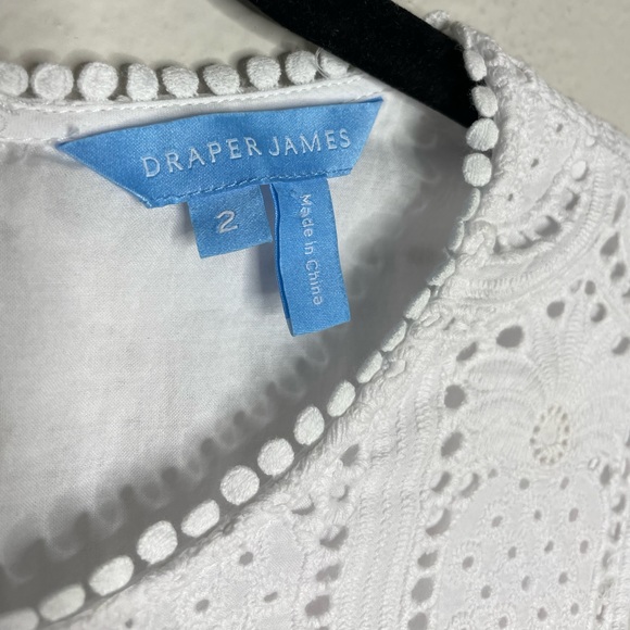 Draper James White Pineapple Eyelet Midi Dress 2 - Picture 3 of 7